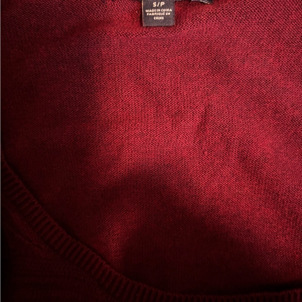 American Eagle Outfitters Maroon Pointelle Knit Sweater Dress - Picture 5 of 8